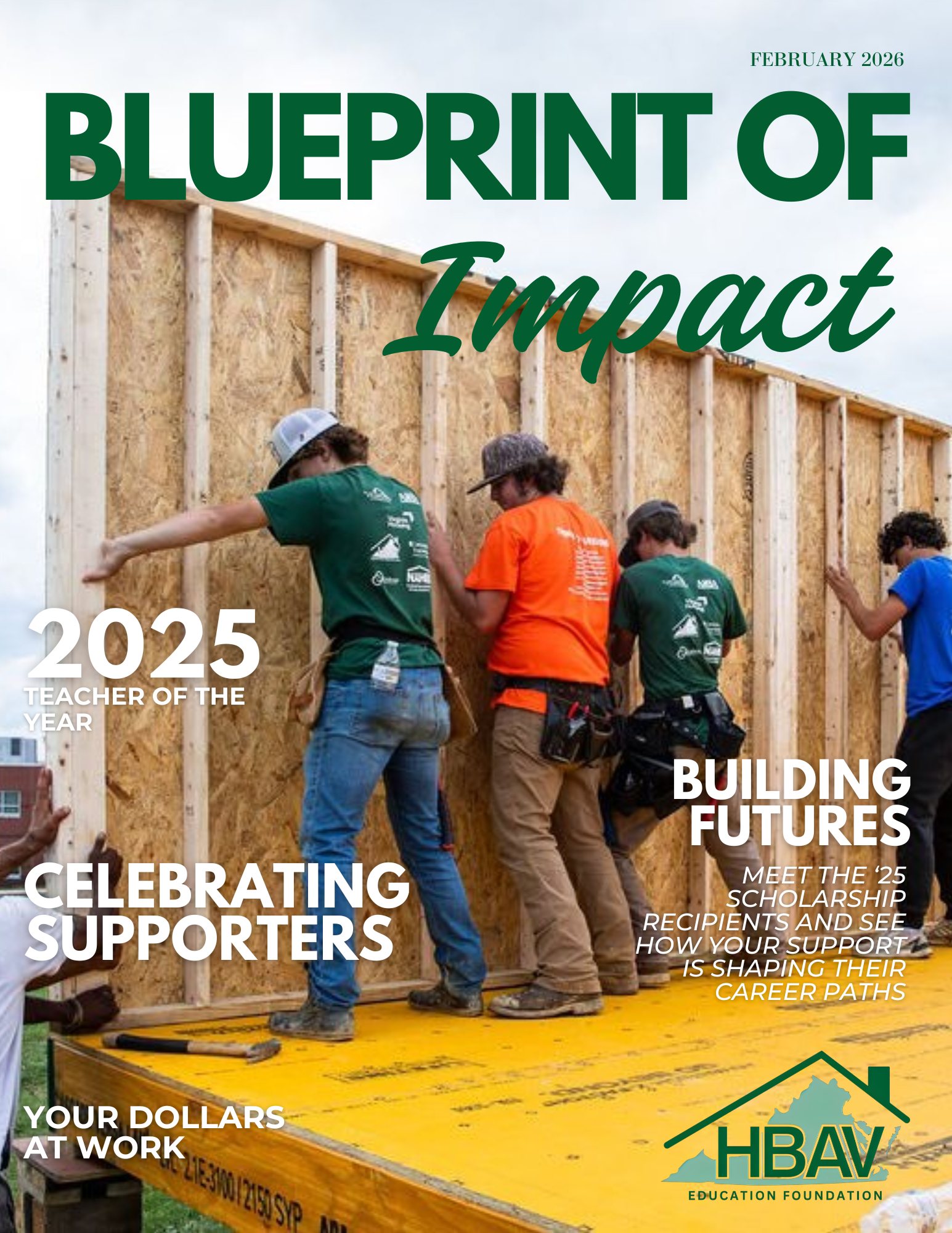Front cover of the 2026 HBAV Education Foundation Blueprint of Impact annual report.