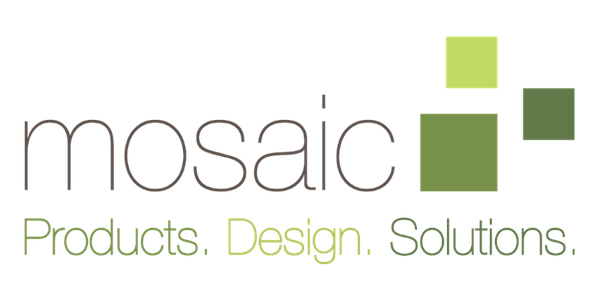 Mosaic company logo, a premier distributor of tile, stone, custom cabinetry, plumbing, and lighting across Virginia.