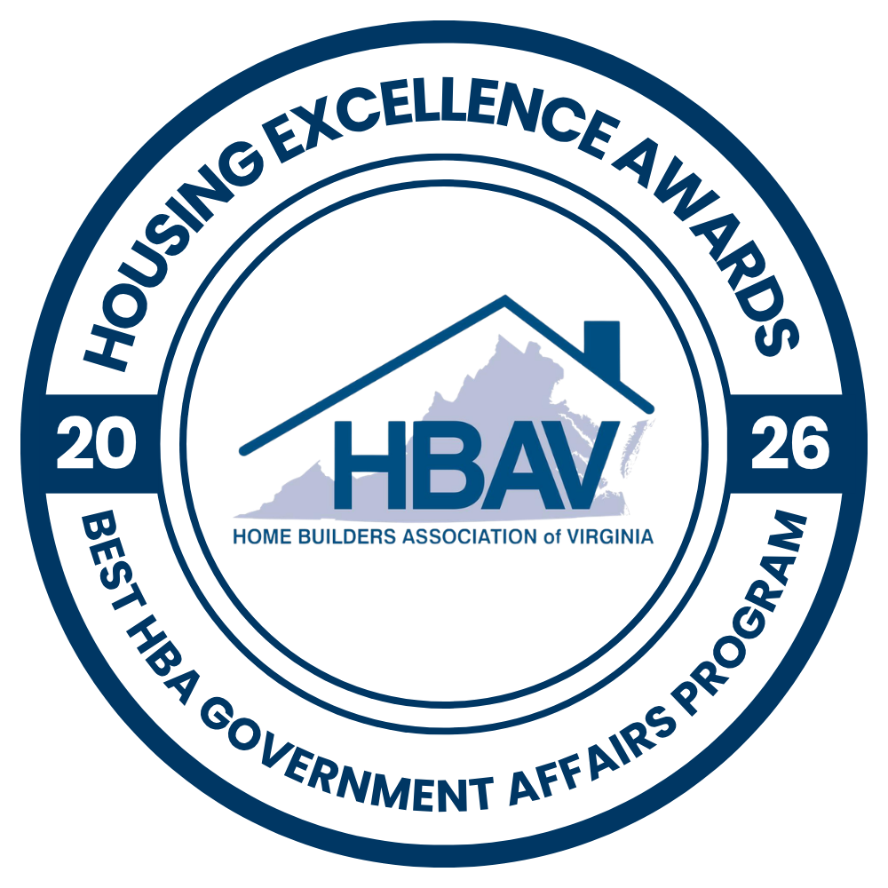 Best HBA Government Affairs Program winner badge for the 2026 HBAV Housing Excellence Awards.