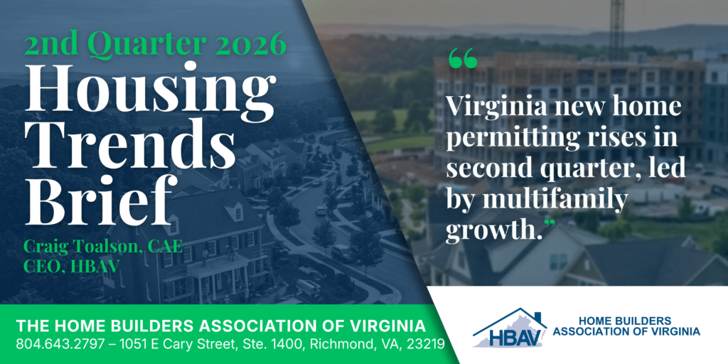 Virginia new home permitting rises in second quarter, led by multifamily growth